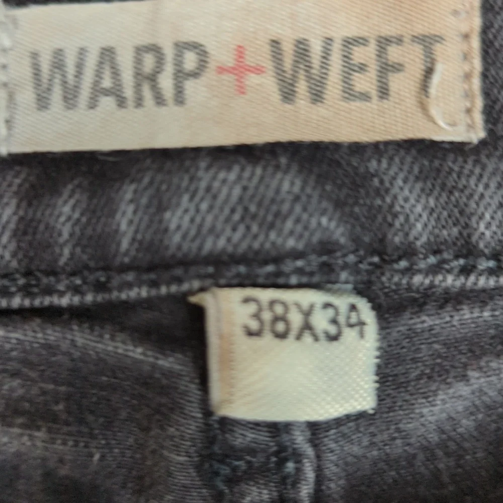 Warp + Weft Men's Black Flex Skinny‎ Denim Jeans 38 X 34